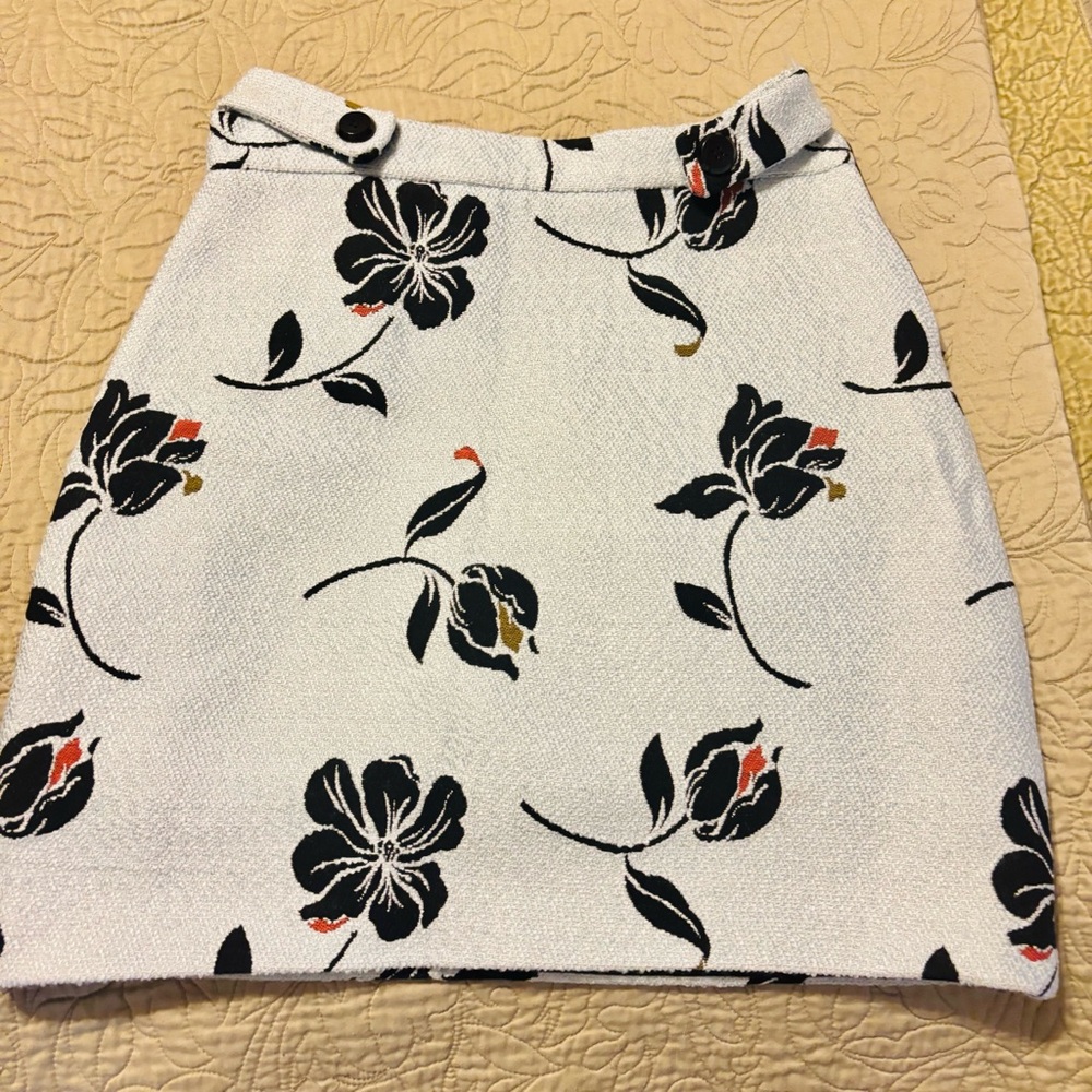 Zara Black and White Pencil Mini Skirt Cocktail
